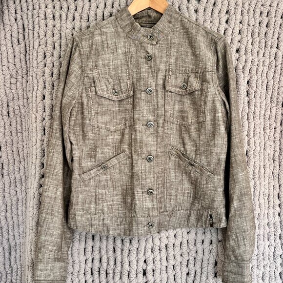 Mexx Light Brown Linen Blend Utility Jacket – Size 12 - Picture 2 of 14